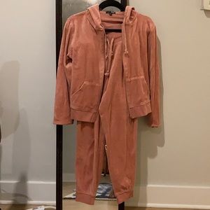 Fashion Nova Pink Velour Track Set